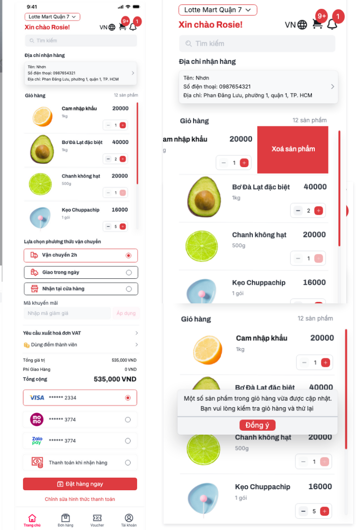 Lotte app UI thumbnail